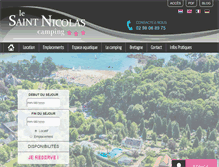 Tablet Screenshot of campinglesaintnicolas.com